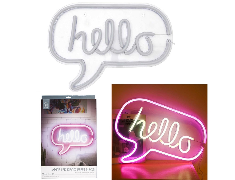 Εικόνα Φωτιστικό Neon Home Deco Factory LA10488 - Hello - USB
